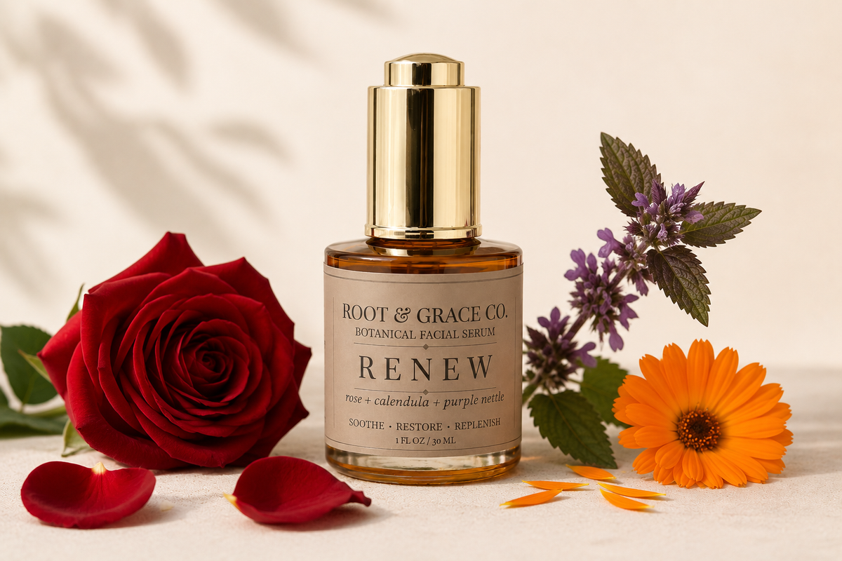 Renew Botanical Facial Serum | Rose + Calendula + Purple Dead Nettle