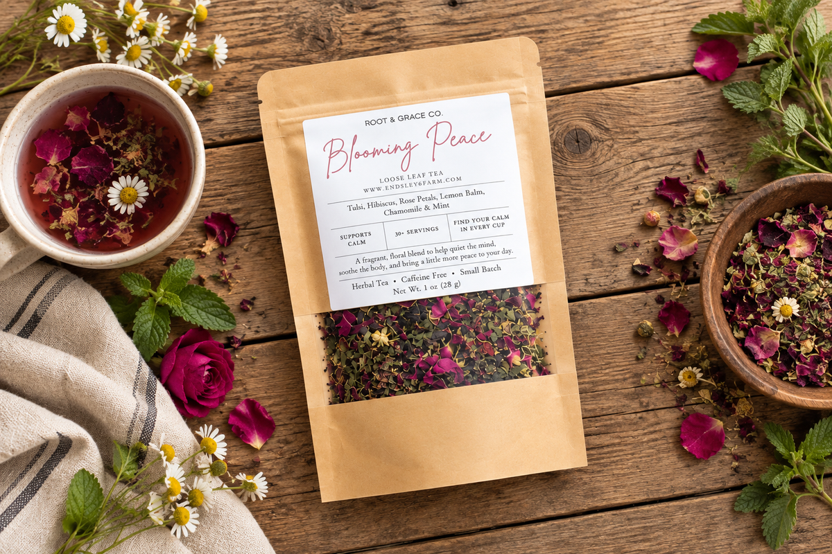 Blooming Peace — Herbal Loose-Leaf Tea Blend